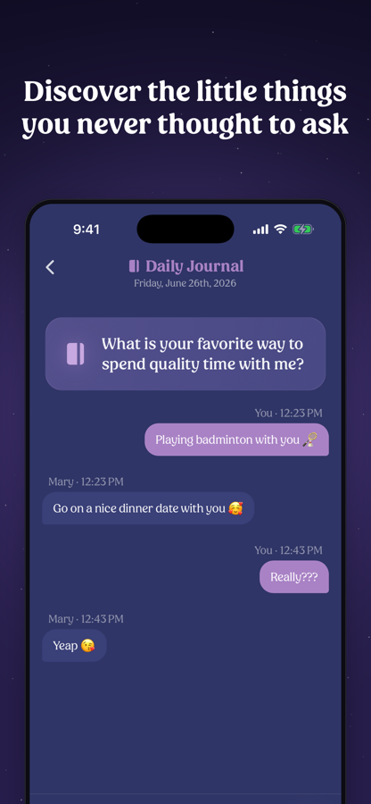 Daily journal — the little things you never thought to ask